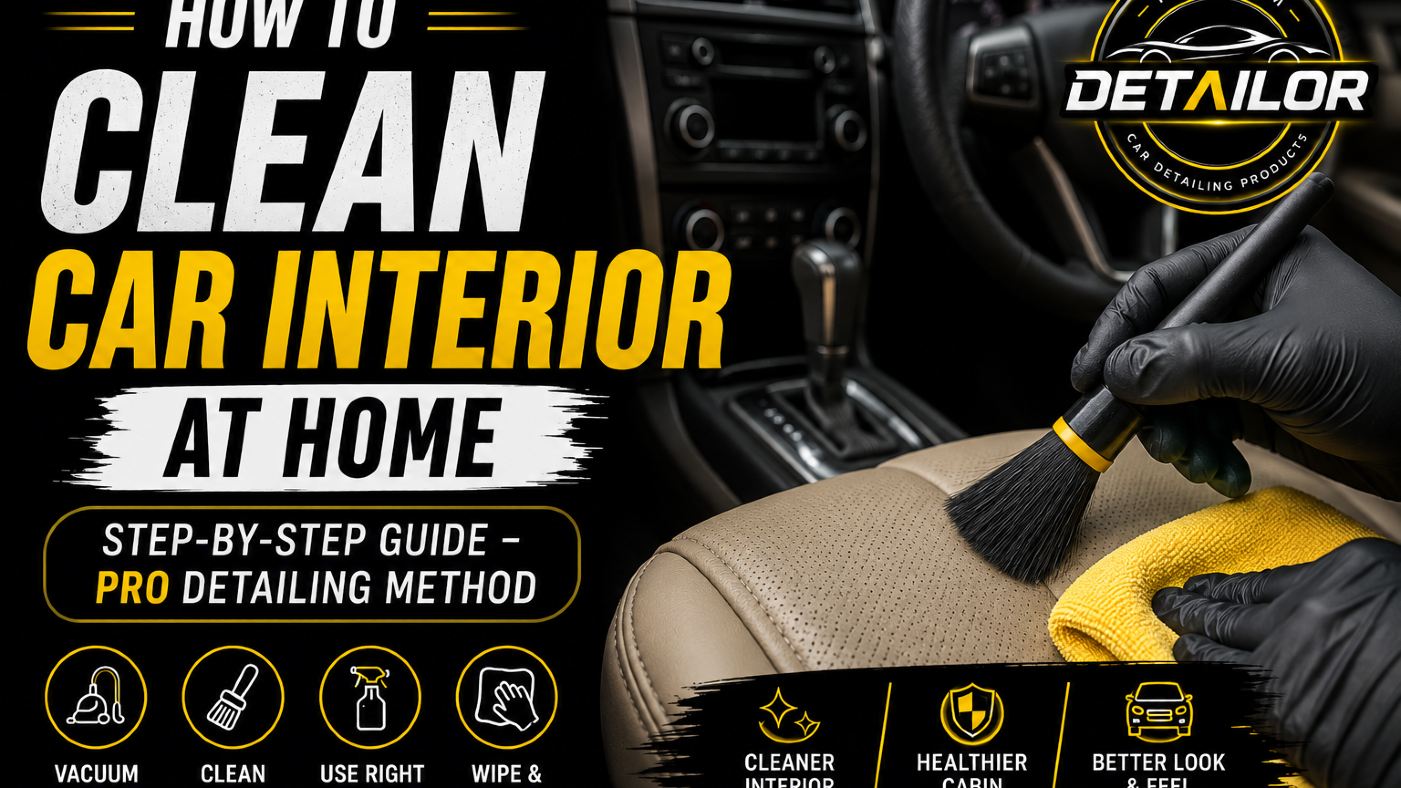 How to Clean Car Interior at Home (Step-by-Step Guide – Pro Detailing Method)